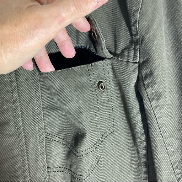 Wantdo Men’s Stand Collar Cotton Military Coat Army Green Five Pockets Size SM - Picture 8 of 16